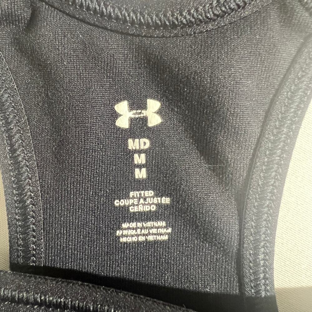 Under Armour Black Logo Strap Sports Bra Medium Women - Picture 7 of 7